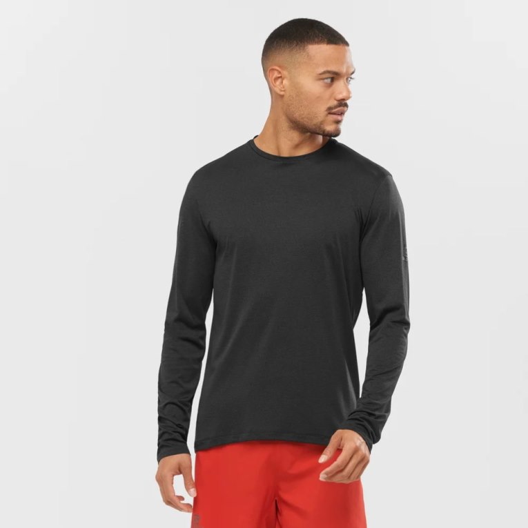 Salomon Agile Long Sleeve Tricko Panske Čierne | SK 3PTAYO